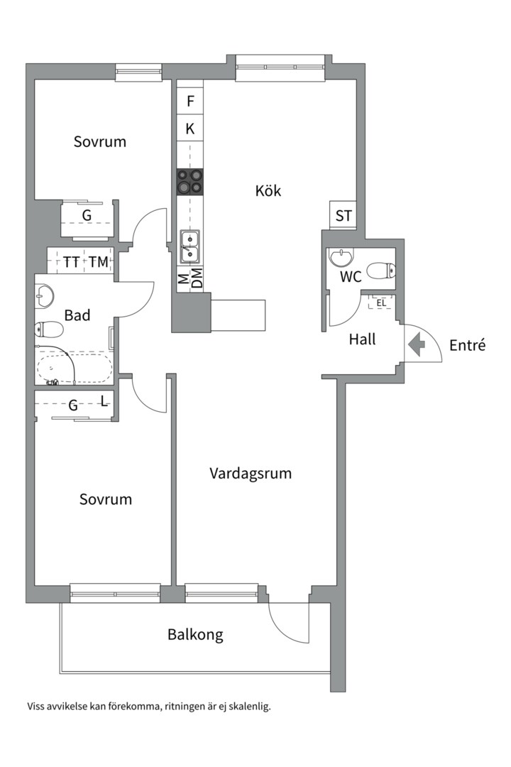 Planlösning från Centralvägen 103, Till salu i Roslags Näsby, Täby