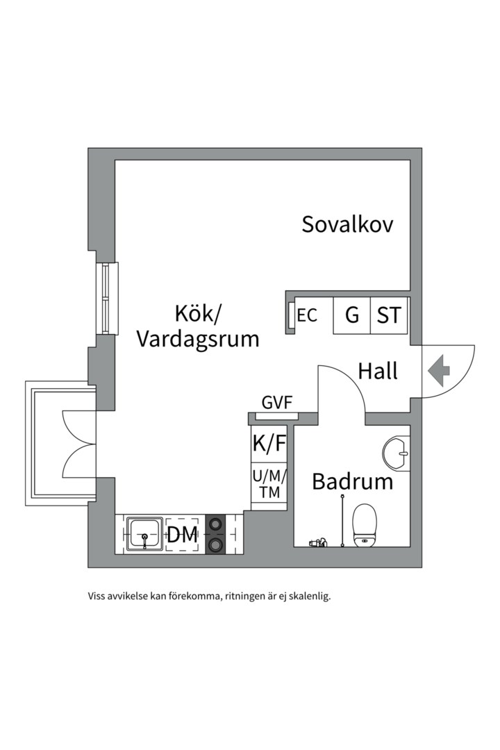 Planlösning från Nya gatan 9, Till salu i Nacka Forum, Nacka