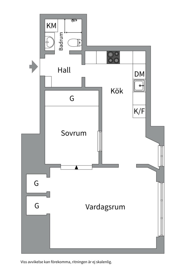 Planlösning från John Ericssonsgatan 11, Kommande i Kungsholmen - Nedre Kungsholmen, Stockholm