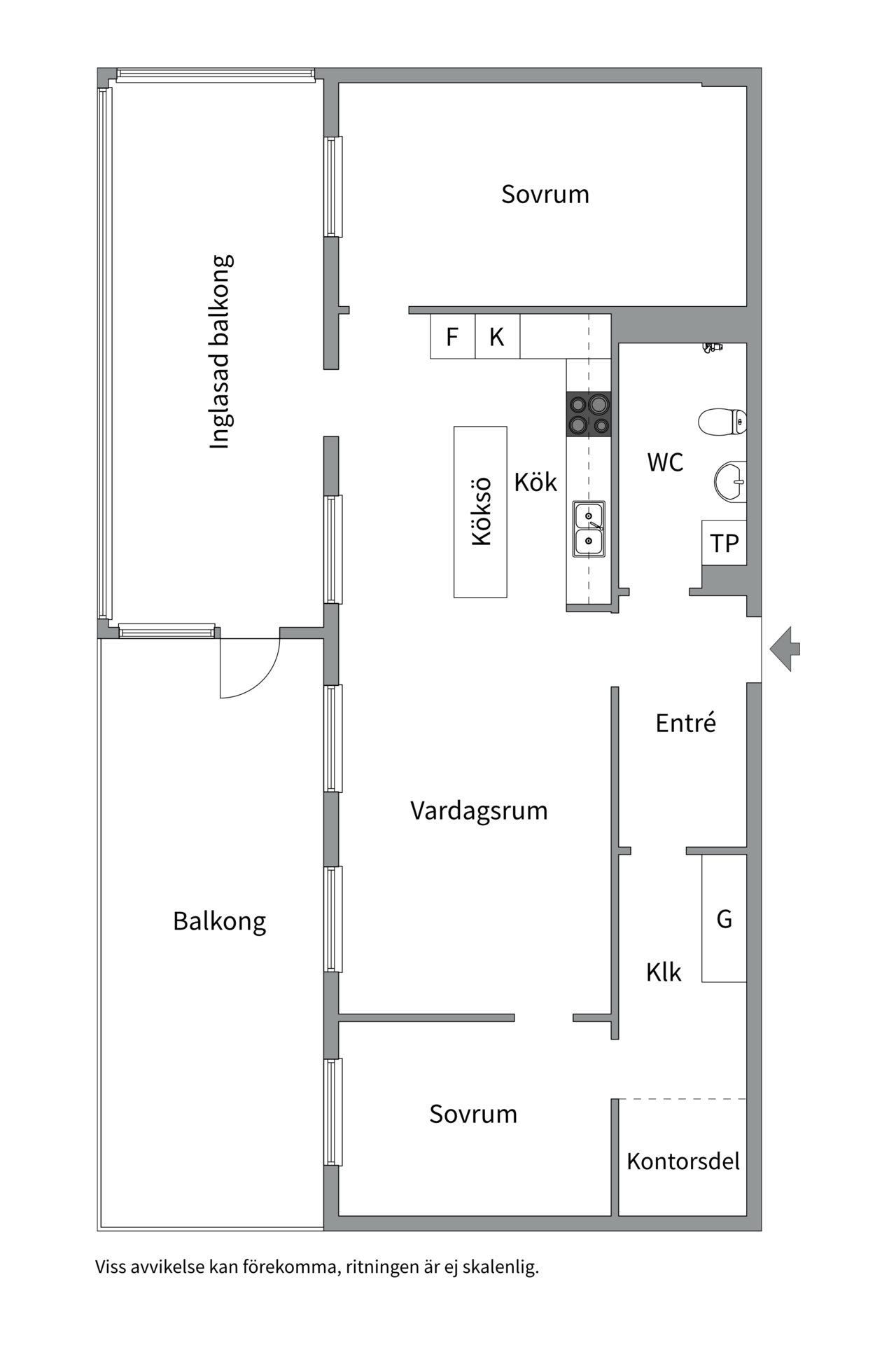Bostadsbild från Portalgatan 54, Kommande i Kapellgärdet, Uppsala