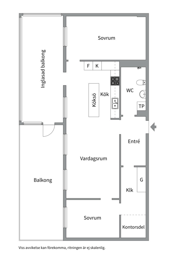 Bostadsbild från Portalgatan 54, Kommande i Kapellgärdet, Uppsala