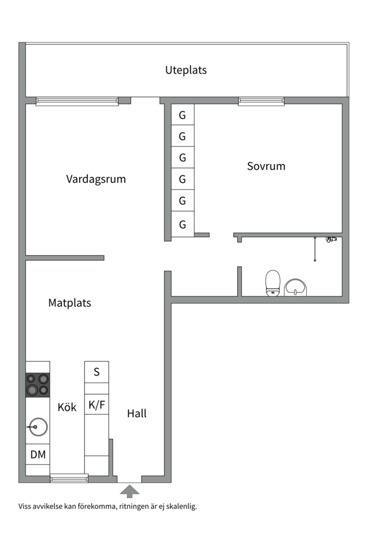 Planlösning från Fänkålsgatan 27, Kommande i Årsta, Uppsala