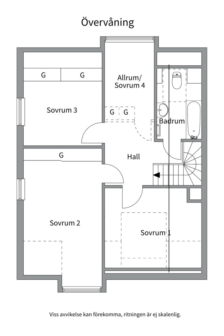 Planlösning från Juvansbo 39 A, Kommande i Björklinge, Uppsala