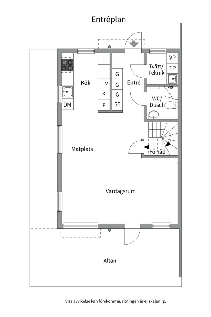 Planlösning från Juvansbo 39 A, Kommande i Björklinge, Uppsala