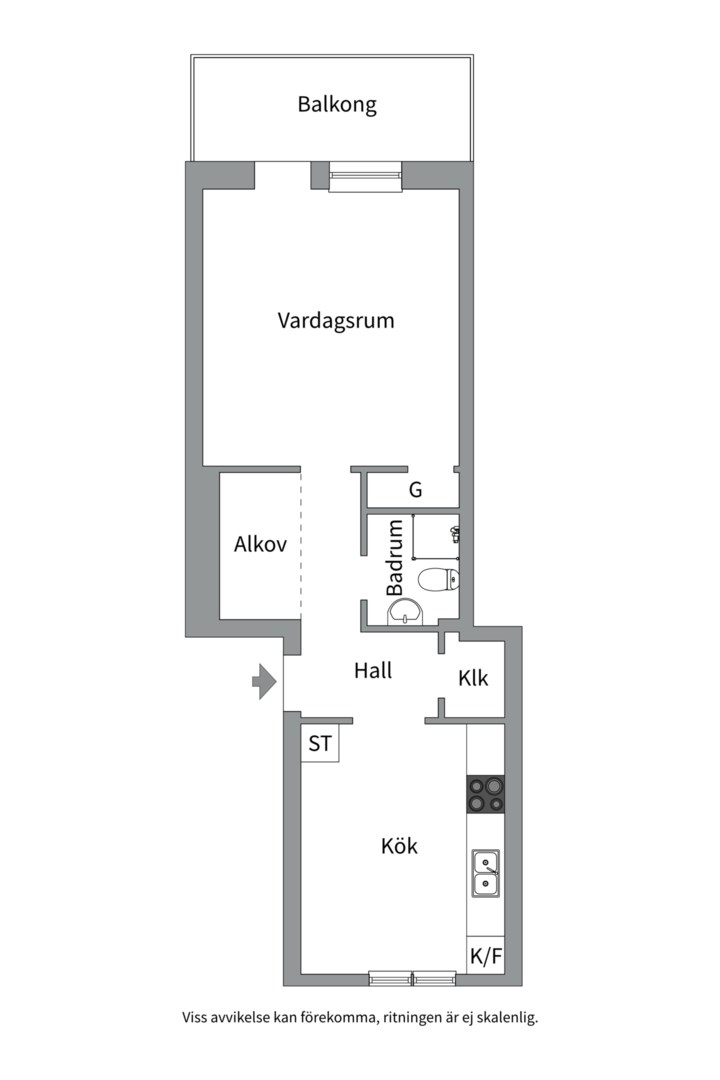 Planlösning från Ymergatan 26B, Till salu i Fålhagen, Uppsala