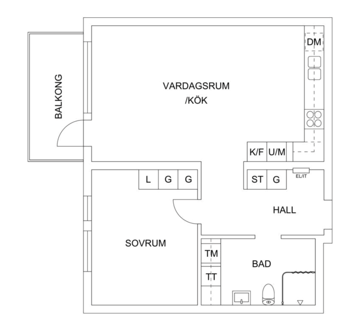 Planlösning från Ursula Printz gata 4, Såld i Porslinskvarteren, Värmdö