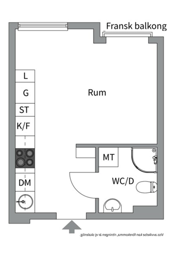 Planlösning från Petterslundsgatan 14E, Till salu i Fålhagen, Uppsala