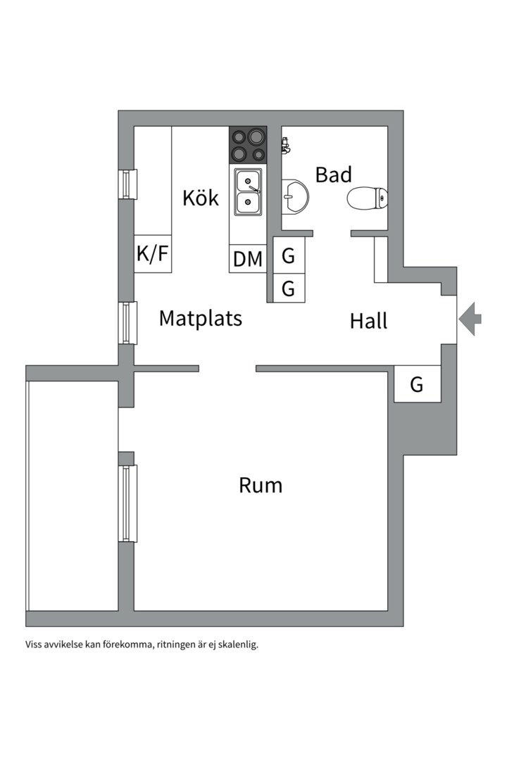 Planlösning från Sköldungagatan 45, Till salu i Svartbäcken, Uppsala