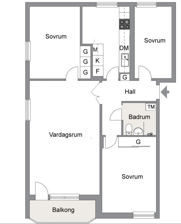 Planlösning från Beckasinvägen 38, Kommande i Saltängen, Nacka
