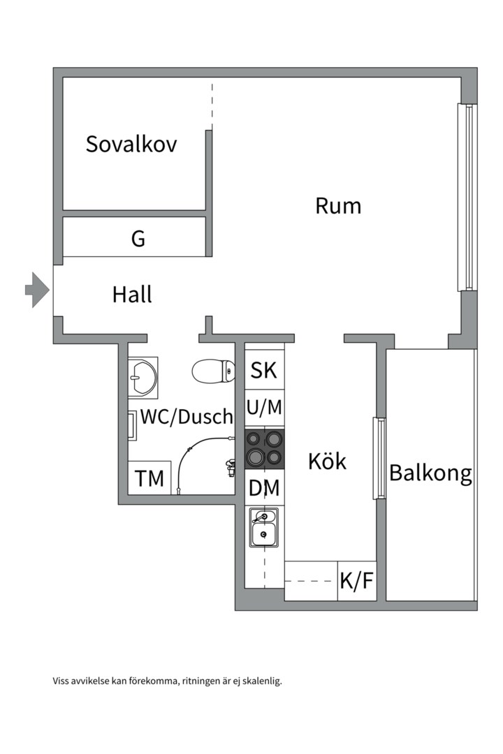 Planlösning från Viktor Rydbergsgatan 40, Såld i Nyby, Uppsala