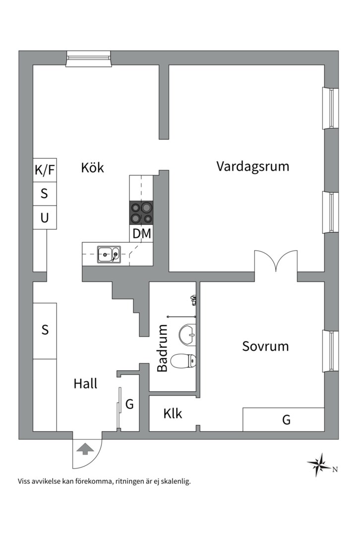 Planlösning från Storgatan 13 B, Kommande i Centrum, Uppsala
