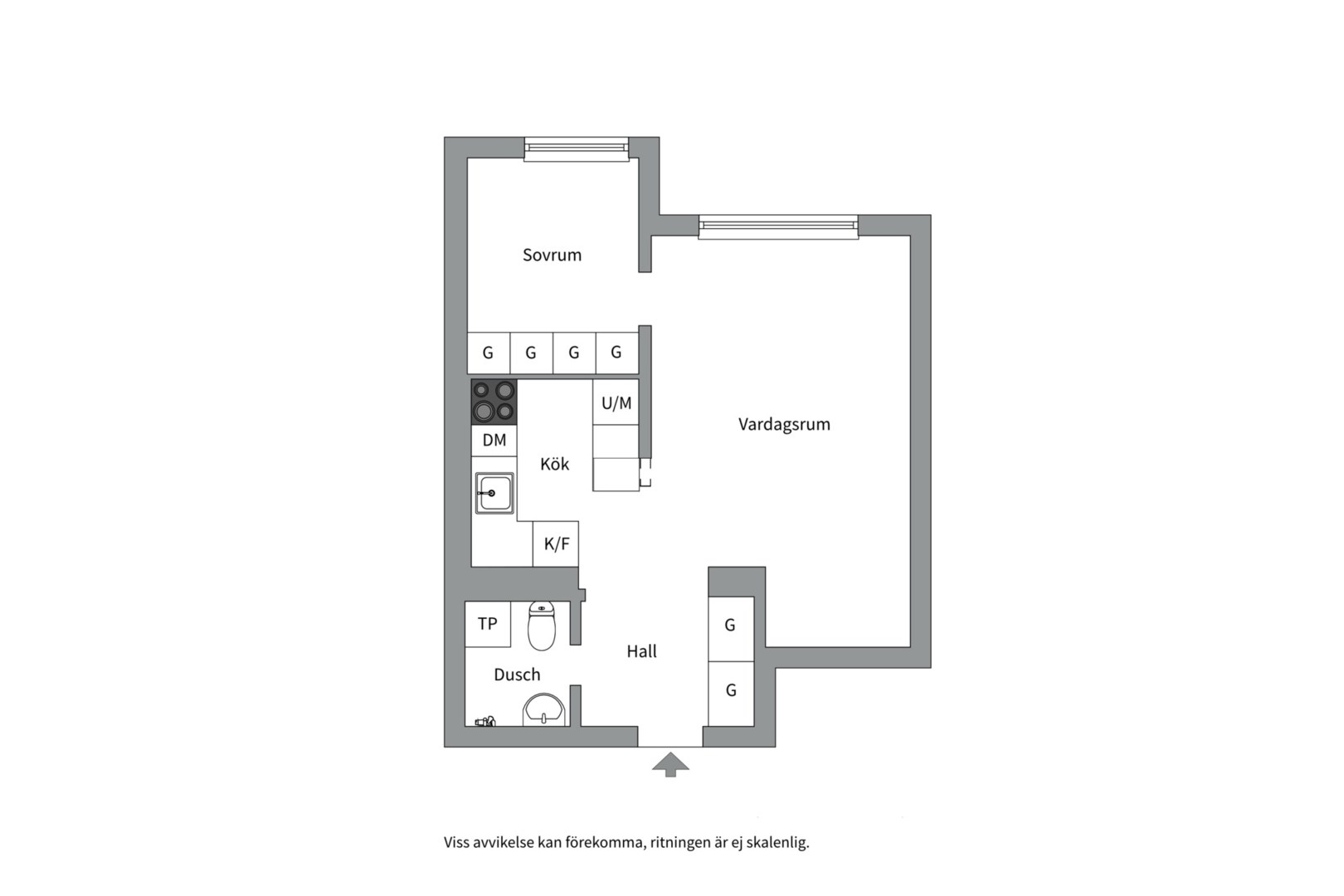 Planlösning från Sankt Göransgatan 64B, 1,5 tr, Såld i Kungsholmen - Fridhemsplan, Stockholm