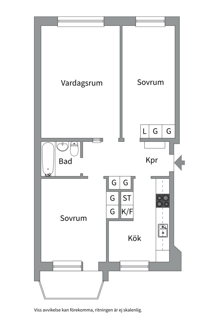 Planlösning från Johannesbäcksgatan 82A, Till salu i Salabacke, Uppsala