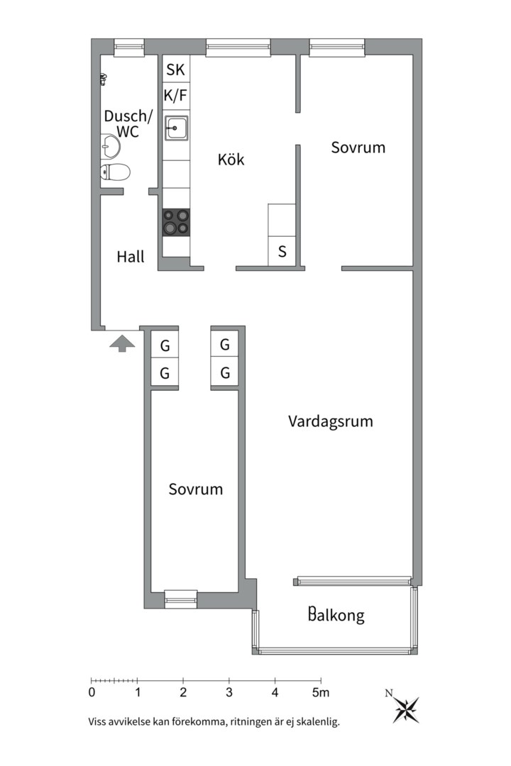 Planlösning från Tövädersgatan 10, Till salu i Gränby, Uppsala