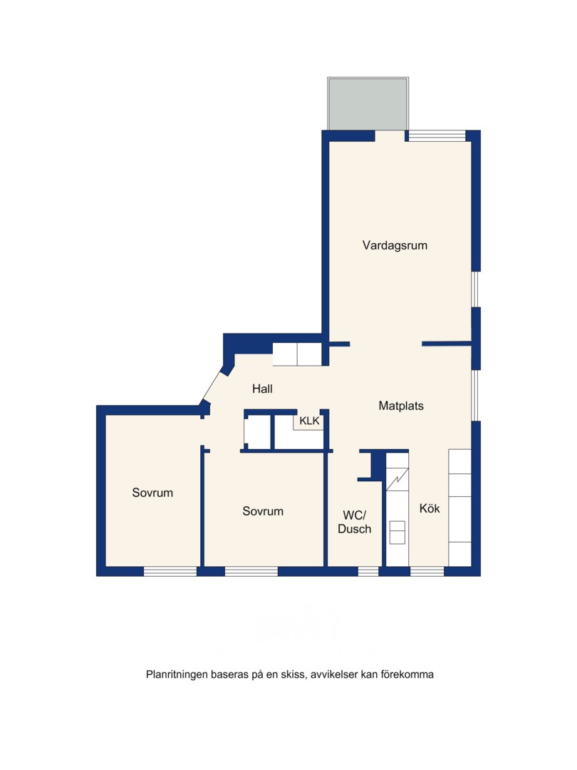 Planlösning från Tullingebergsvägen 4A, Såld i G:a Tullingeberg, Botkyrka