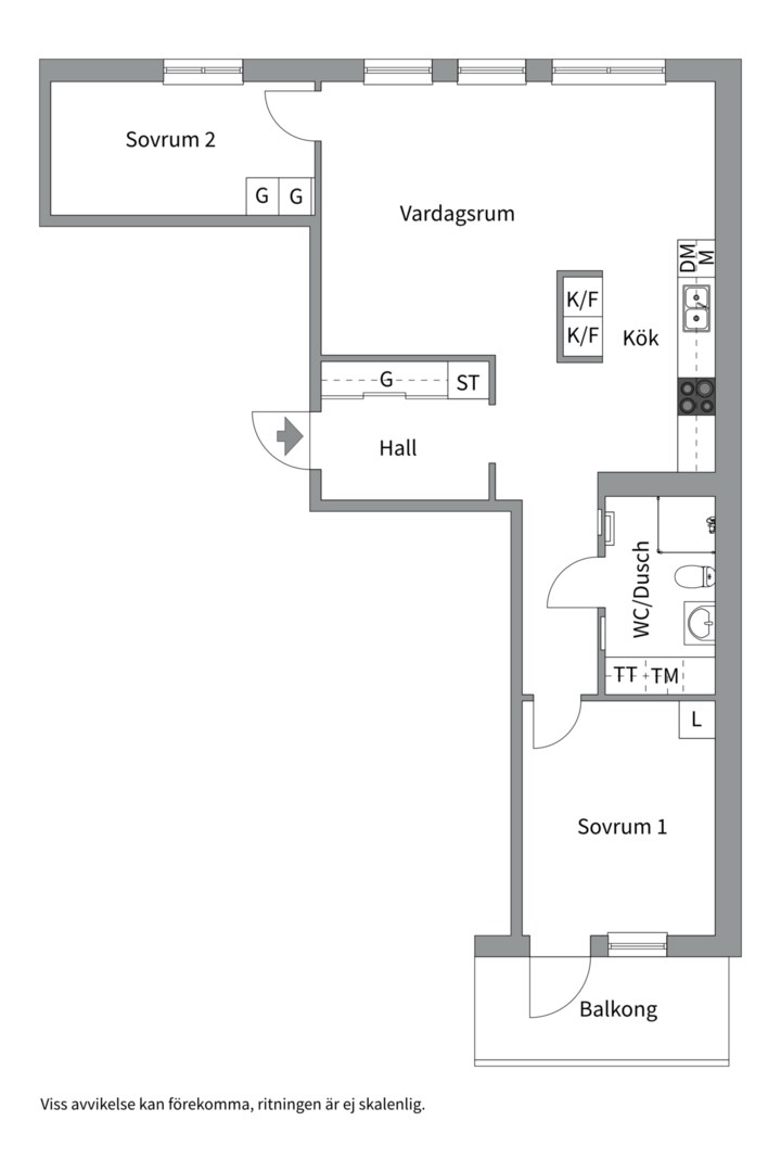 Planlösning från Kantorsgatan 5, Kommande i Kapellgärdet, Uppsala