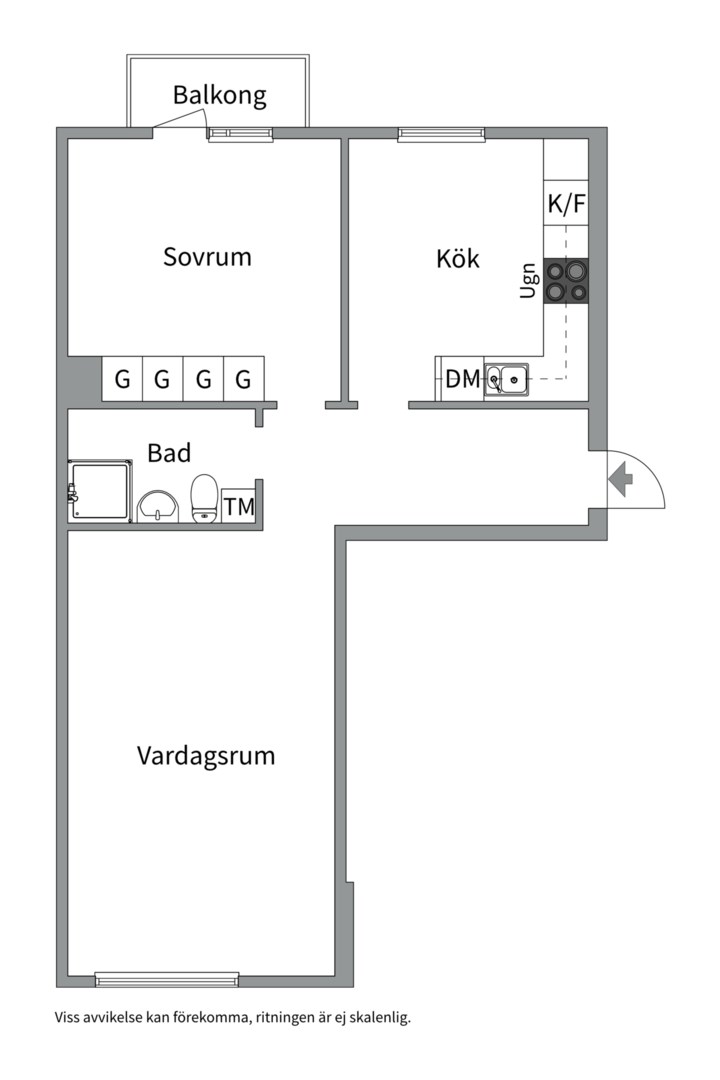 Planlösning från Linnégatan 16B, Till salu i Centrum, Uppsala