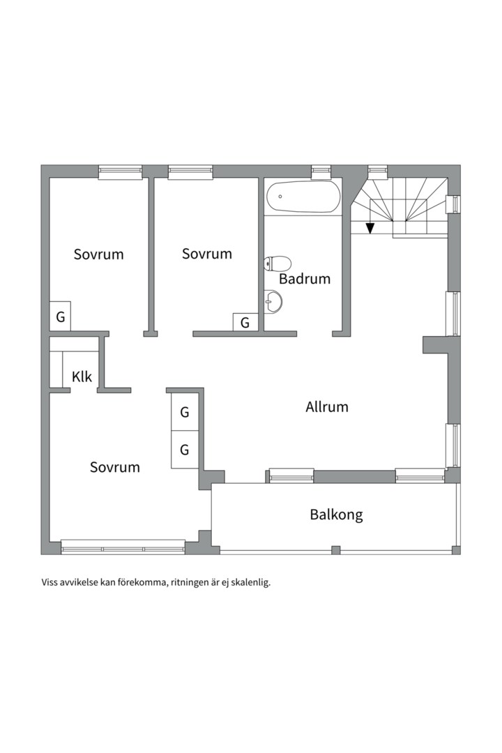 Planlösning från Eriksviksvägen 1B, Kommande i Eriksvik, Nacka