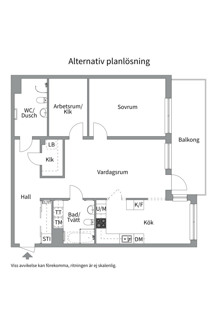 Planlösning från Södra vägen 49, Såld i Kvarnholmen, Nacka