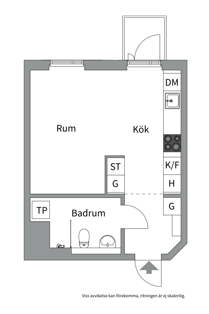 Planlösning från Betty Petterssons gata 9, Kommande i Rosendal, Uppsala