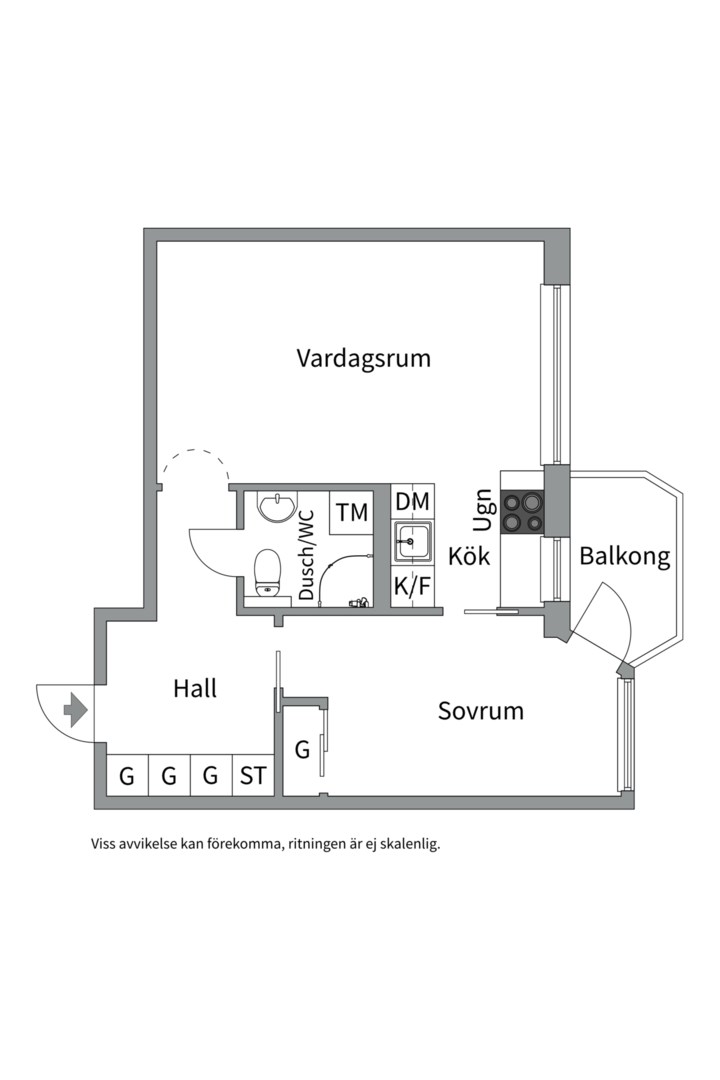Planlösning från Alphyddevägen 53, Kommande i Alphyddan, Nacka