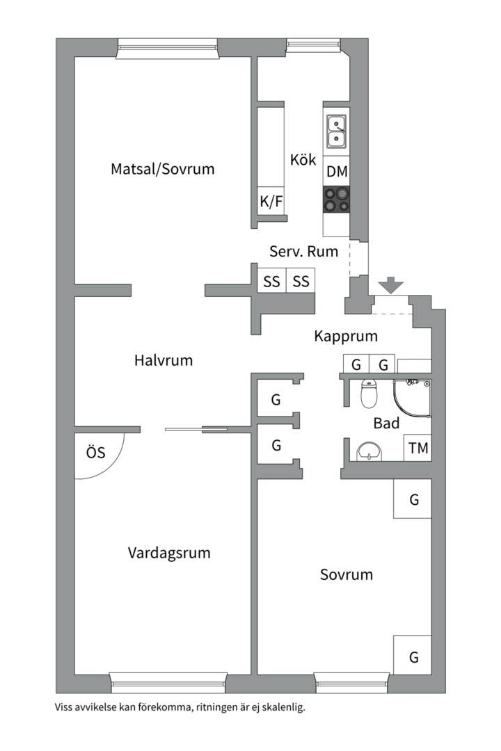 Planlösning från Åsgränd 4 A, Snart till salu i Öfre Slotts, Uppsala