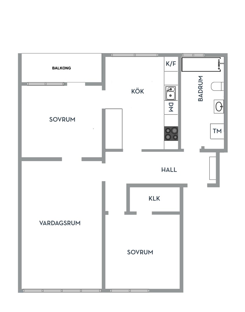 Planlösning från Henriksdalsringen 109, Kommande i Henriksdalsberget, Nacka