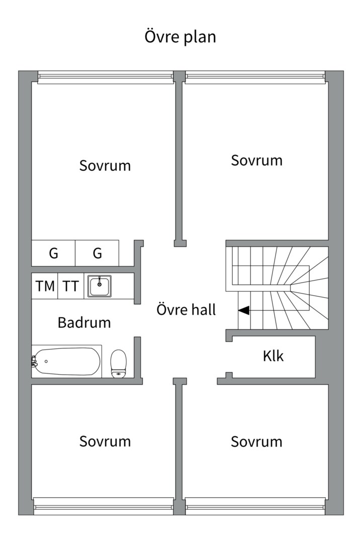Planlösning från Böljemolnsvägen 53, Till salu i Fullerö, Uppsala