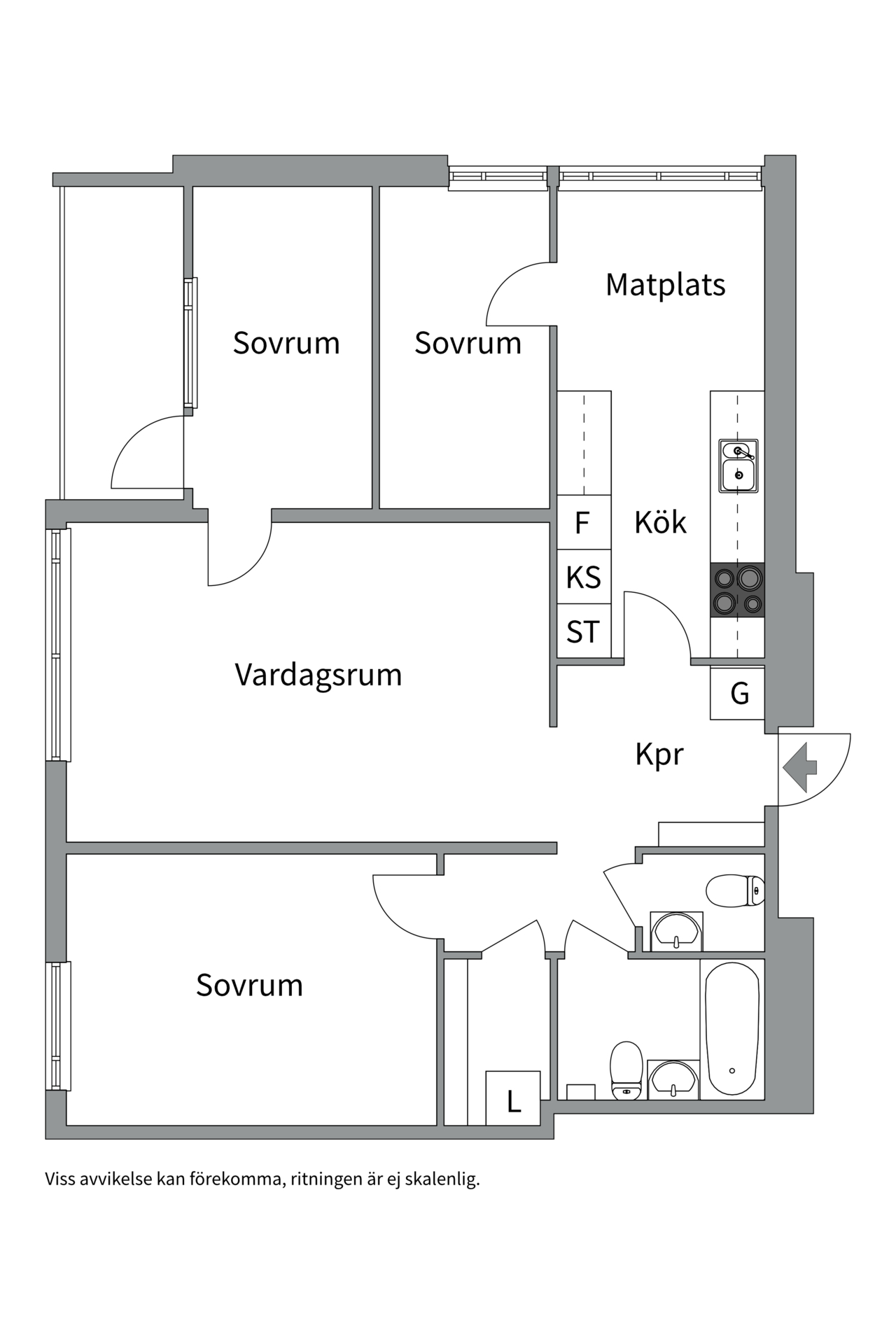 Bostadsbild från Släggkastargatan 11, Såld i Rönnby, Västerås