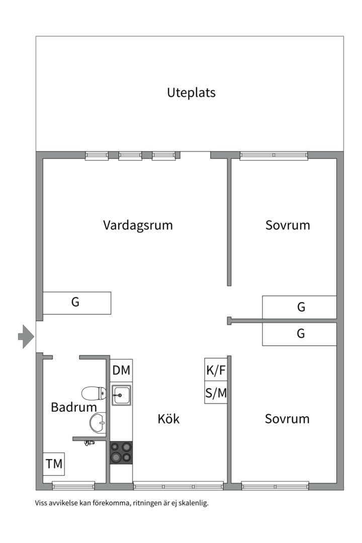 Planlösning från Ljuskärrsvägen 38, Till salu i Ljuskärrsberget - Saltsjöbaden, Nacka