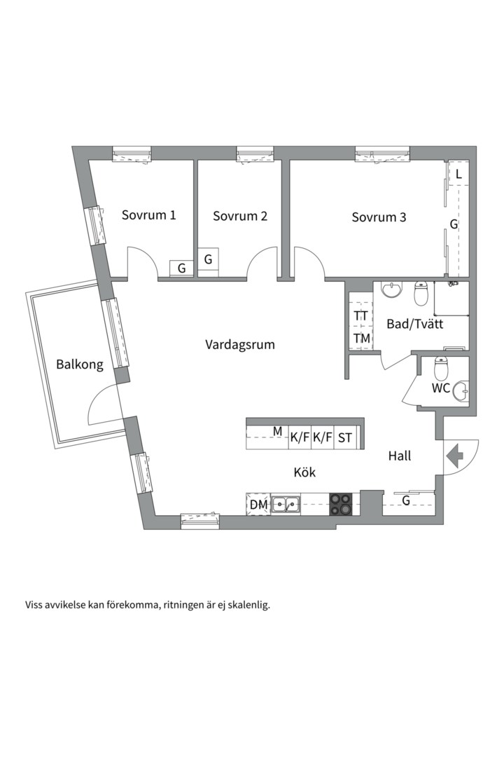 Planlösning från Gränby bilgata 26, Kommande i Gränby backe, Uppsala