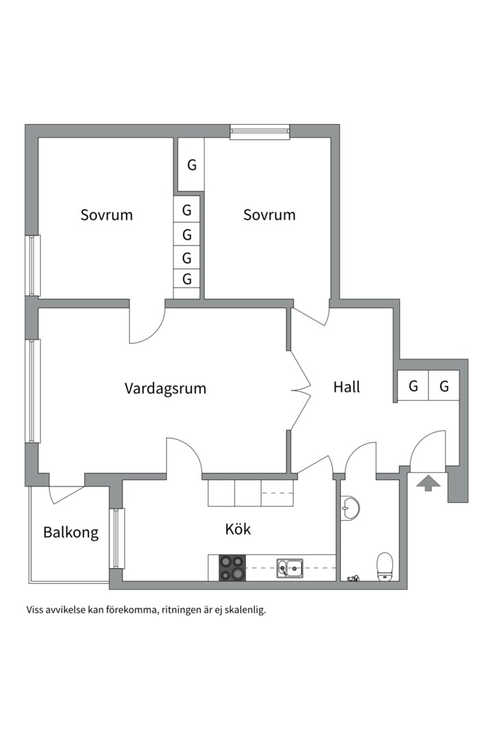 Planlösning från Tiundagatan 45, Såld i Luthagen, Uppsala