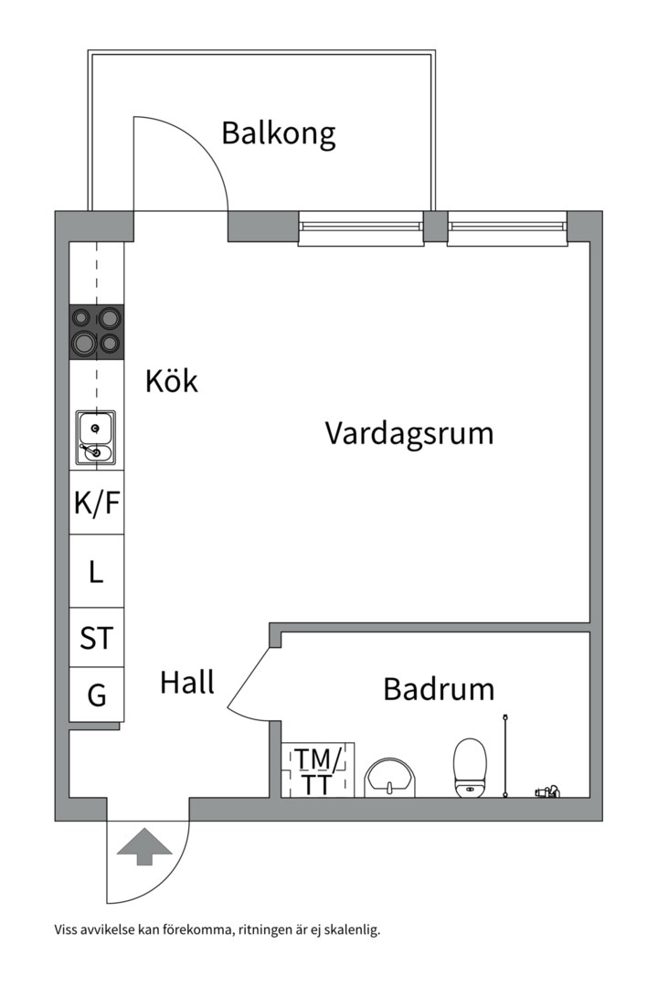 Planlösning från Fyrislundsgatan 21A, Såld i Salabacke, Uppsala