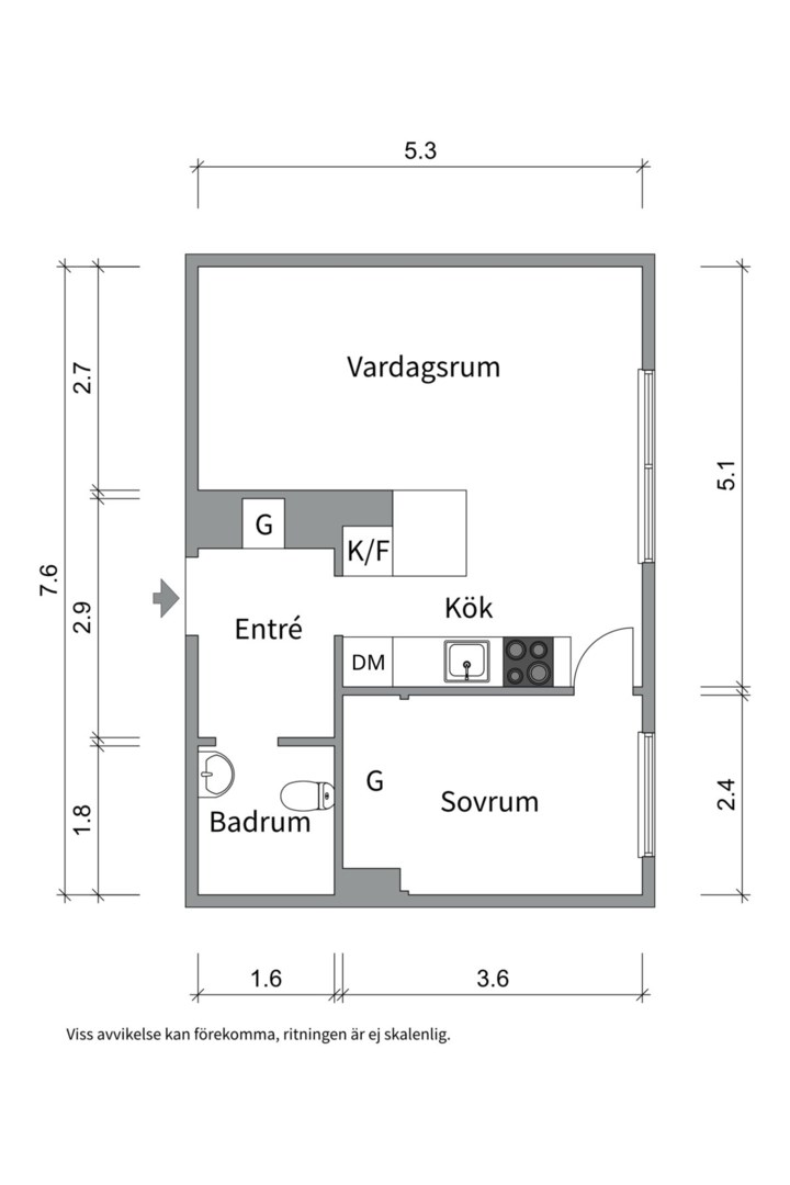 Planlösning från Fleminggatan 40A, 5tr, Såld i Kungsholmen, Stockholm