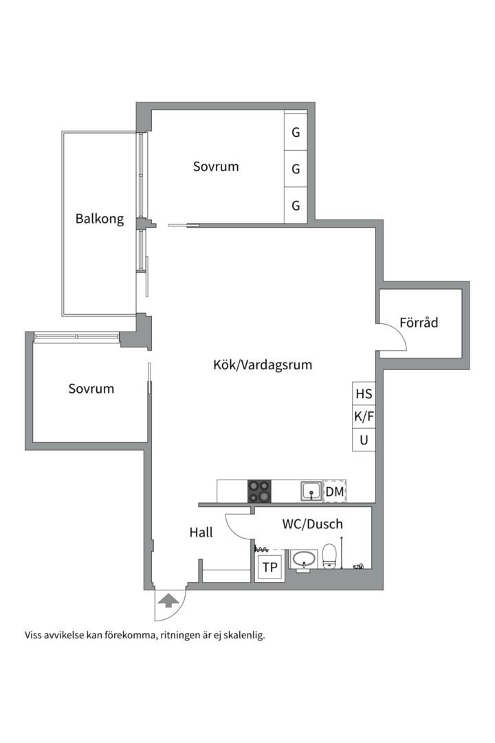 Planlösning från Fabrikörvägen 4A, Såld i Nacka Strand, Nacka