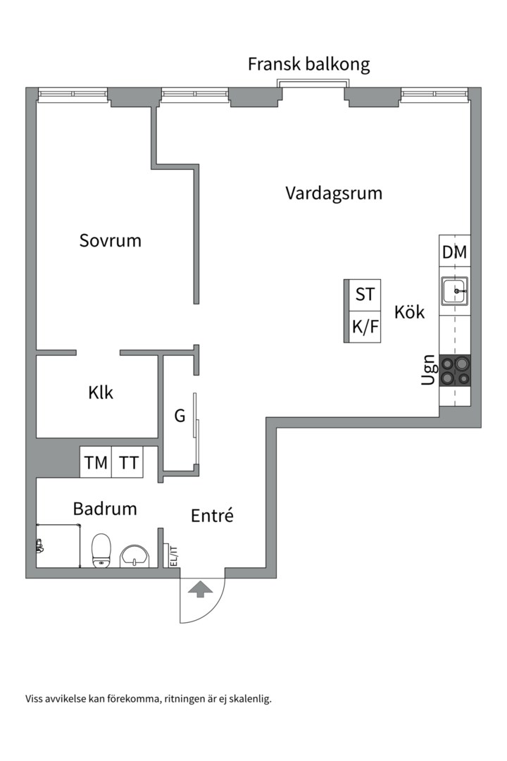 Planlösning från Winborgs Väg 21, Kommande i Järla sjö, Nacka