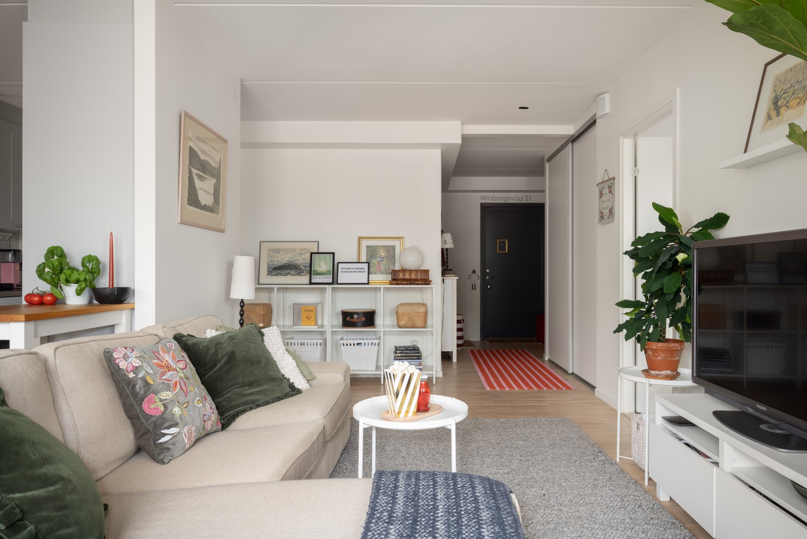 Bostadsbild från Winborgs Väg 21, Kommande i Järla sjö, Nacka