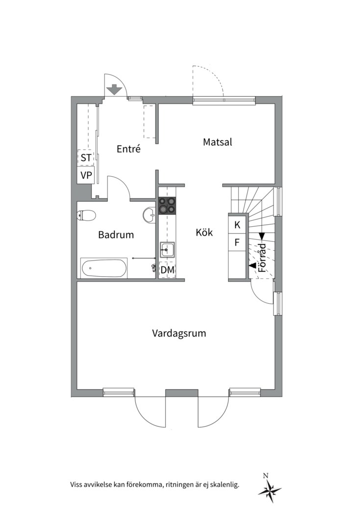 Planlösning från Bågvägen 6 B, Till salu i Kummelnäs, Nacka