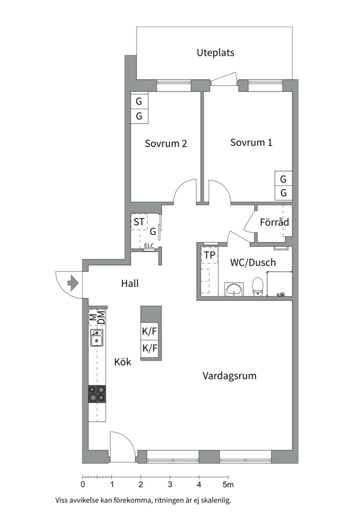 Planlösning från Slalomvägen 8, Till salu i Väsjön, Sollentuna