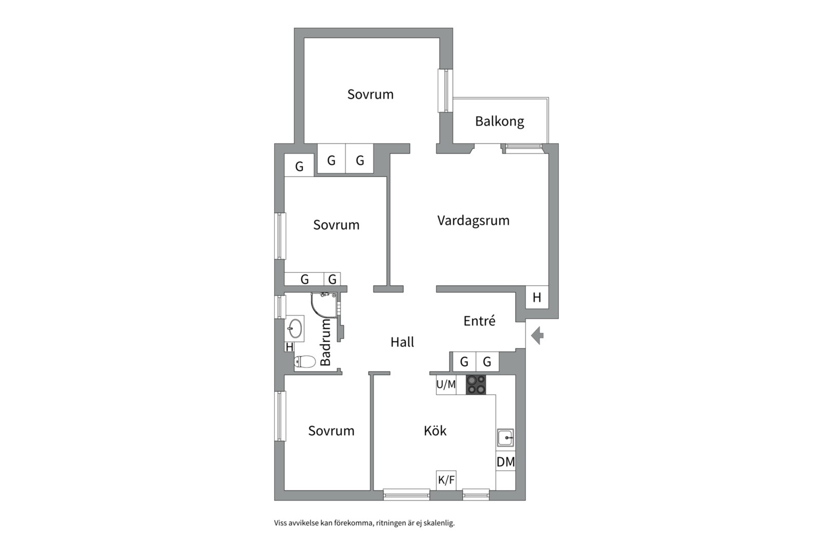 Planlösning från Ymergatan 15B, Kommande i Fålhagen, Uppsala