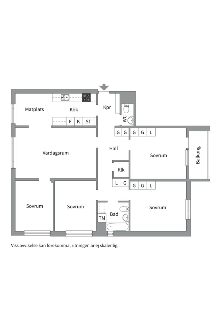 Planlösning från Idrottsgatan 12, Kommande i Svartbäcken, Uppsala
