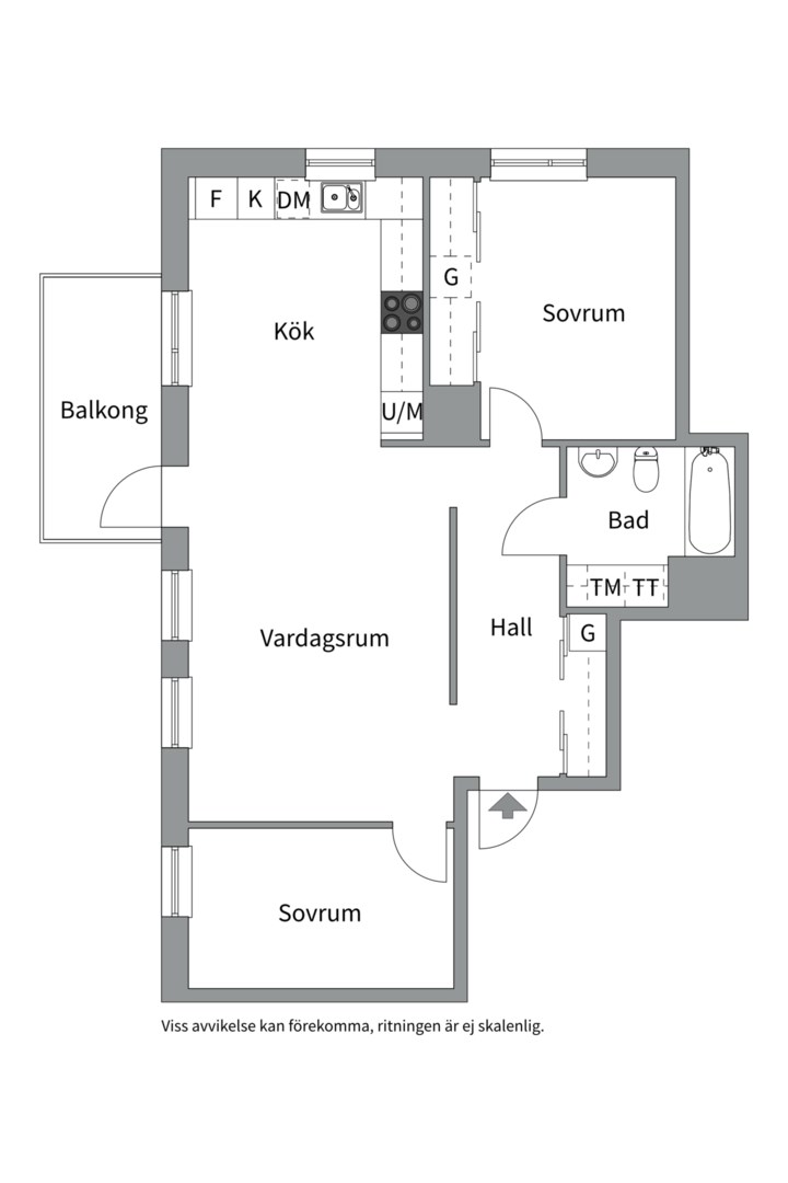 Planlösning från Gjutare Granströms gata 9, Såld i Centrum, Västerås
