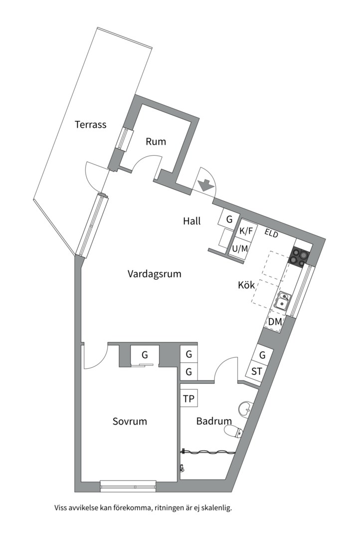 Planlösning från Torgny Segerstedts Allé 30, Snart till salu i Rosendal, Uppsala