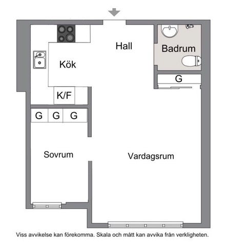 Planlösning från Gjutargatan 6, Såld i Kungsholmen - Fridhemsplan, Stockholm