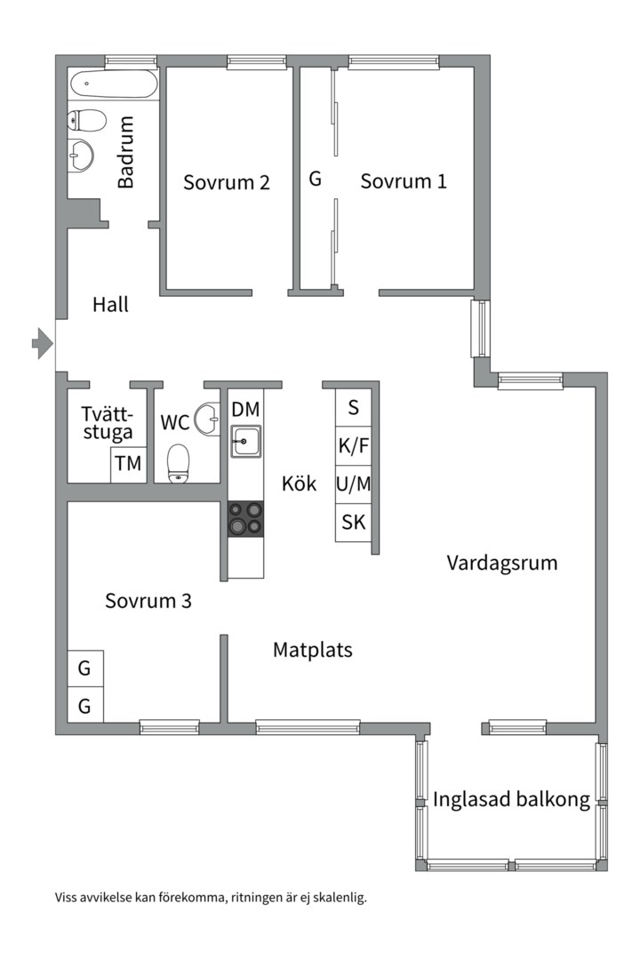 Planlösning från Fyrspannsvägen 39, Såld i Jarlaberg, Nacka