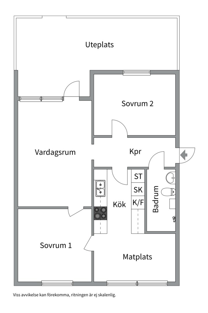 Planlösning från Lidnersgatan 32, Till salu i Nyby, Uppsala