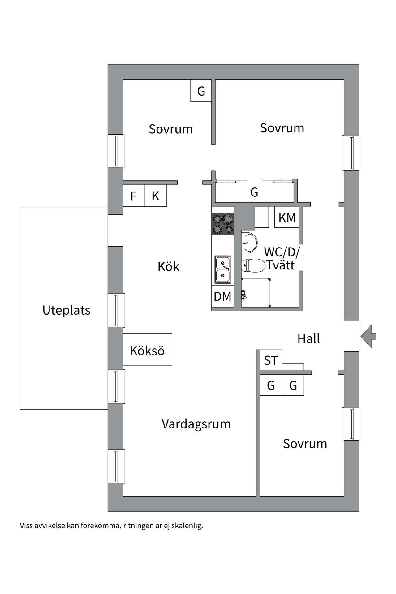 Bostadsbild från Citrinvägen 12, Såld i Herrhagen, Uppsala