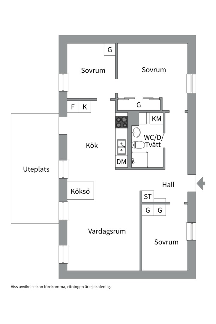Bostadsbild från Citrinvägen 12, Till salu i Herrhagen, Uppsala