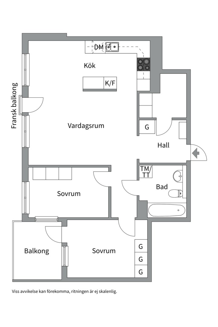 Planlösning från Tullgarnsgatan 7, Till salu i Kungsängen, Uppsala