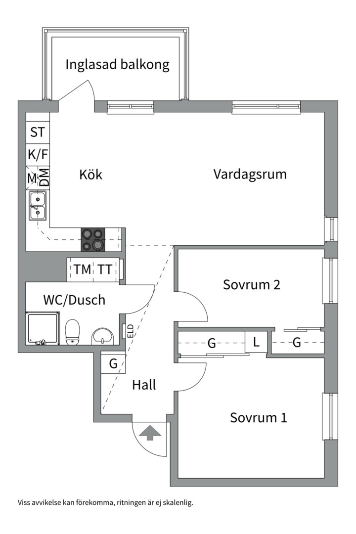 Planlösning från Edla Sofias gata 14, Såld i Gustavsbergs - Porslinskvarteren, Värmdö